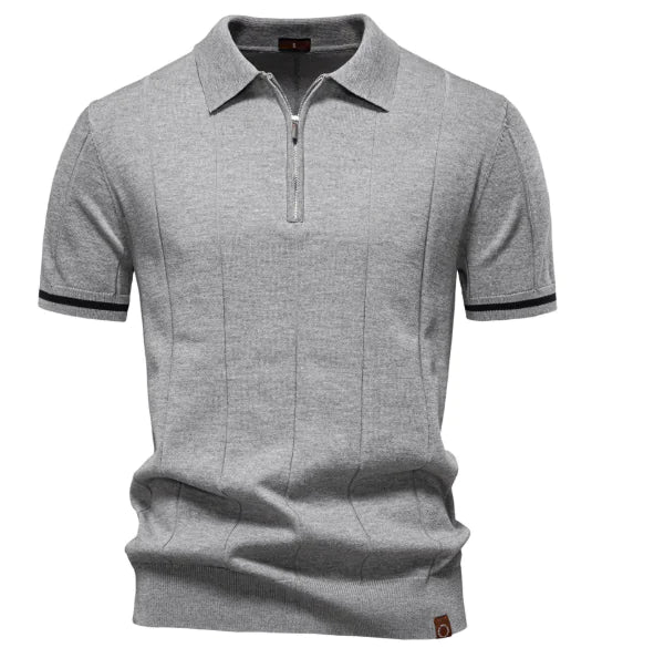 2025 Summer Men's Knit Cotton Polo Shirt (One Piece) - Glide Goods LLC