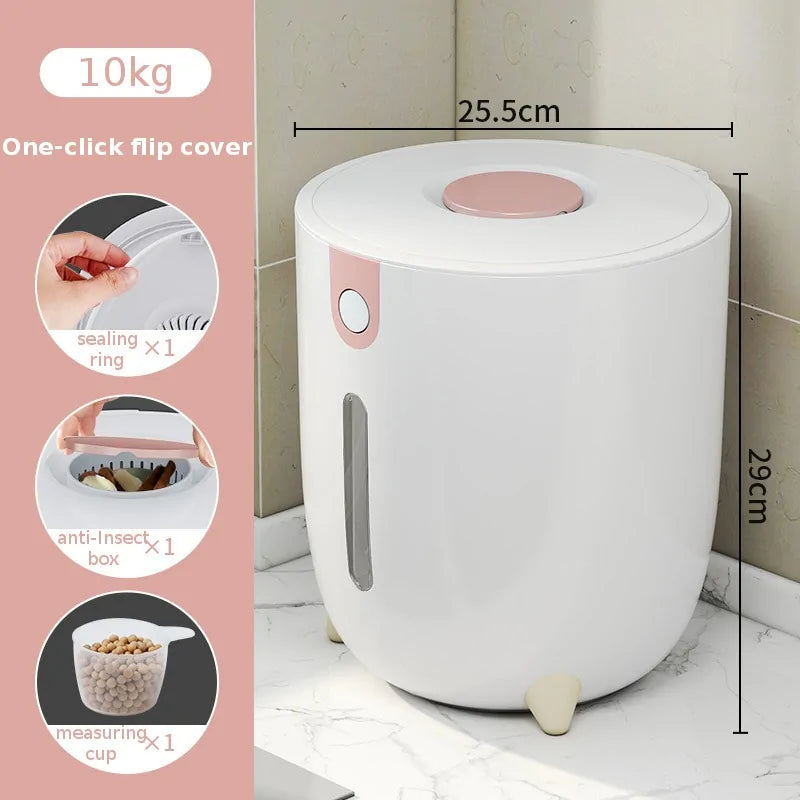 Insect and Moisture Proof Cylinder Grain Sealed Storage Box - Glide Goods LLC