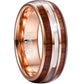 Koa Wood and Pearl Tungsten Ring - Glide Goods LLC