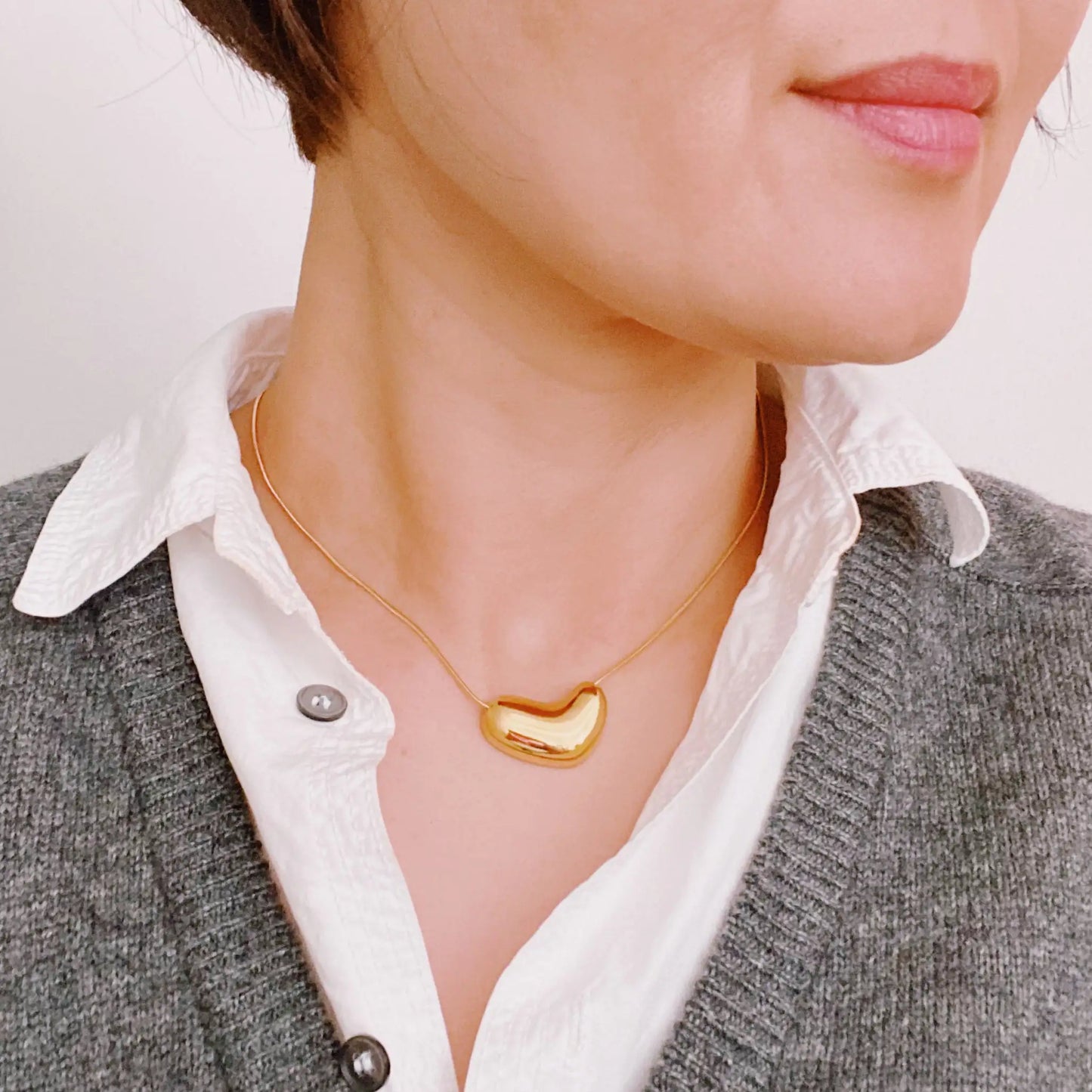 Bold Molten Heart Necklace - Glide Goods LLC