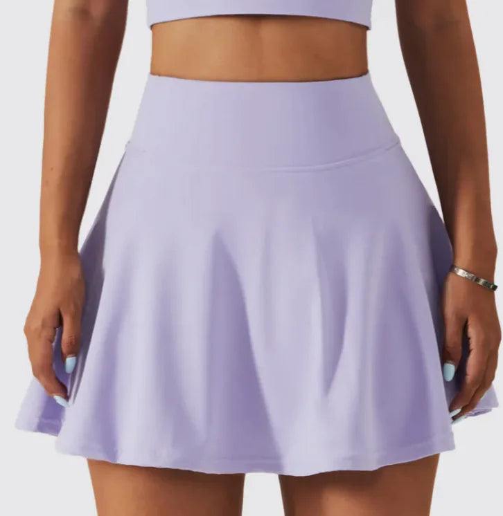 Tennis Skirt Fitness Badminton Fake Two Piece Sport - Glide Goods LLC
