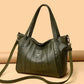 Spacious Genuine Leather Women's Bag - Black Tote (One) - Glide Goods LLC