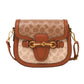 Women Small Crossbody Bags Women Golden Buckle Leather Purse Handbag Fashion Design (brown) - Glide Goods LLC