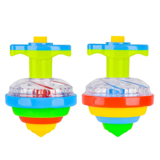 "LED Light-Up UFO Spinning Top - Fun Music Gyro Toy for Kids' Birthday Parties!"