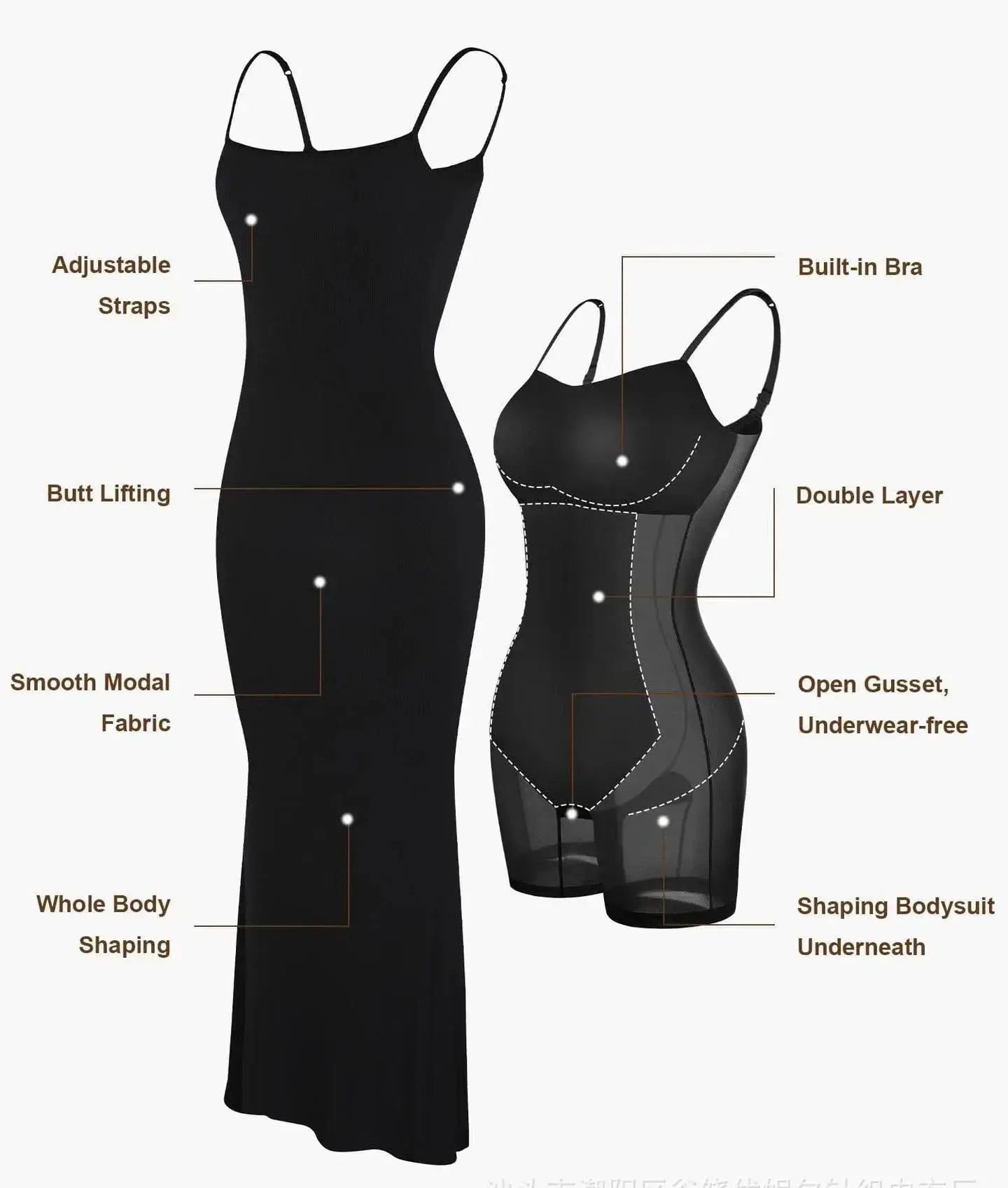 Bodycon Body Shaper - Glide Goods LLC