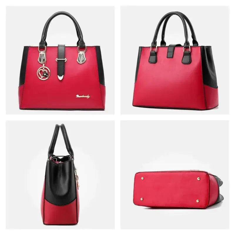 Women's Contrast Simple One Shoulder Handbag - Glide Goods LLC
