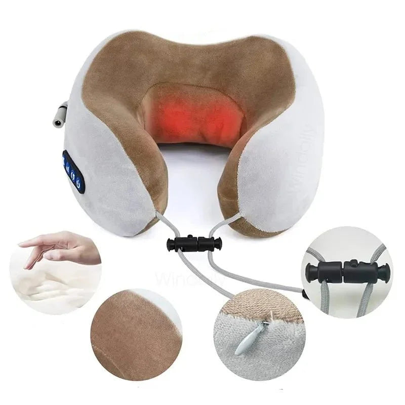 Massaging Neck Pillow - Glide Goods LLC