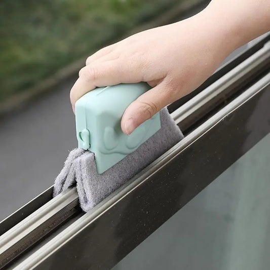 Window Groove Cleaning Tool with Brush and Cloth - Glide Goods LLC