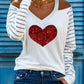 Fashion V Off-Shoulder Printed T-Shirt for Ladies - Glide Goods LLC
