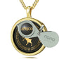 Capricorn Necklaces for Lovers of the Zodiac 24k Gold Inscribed - Glide Goods LLC