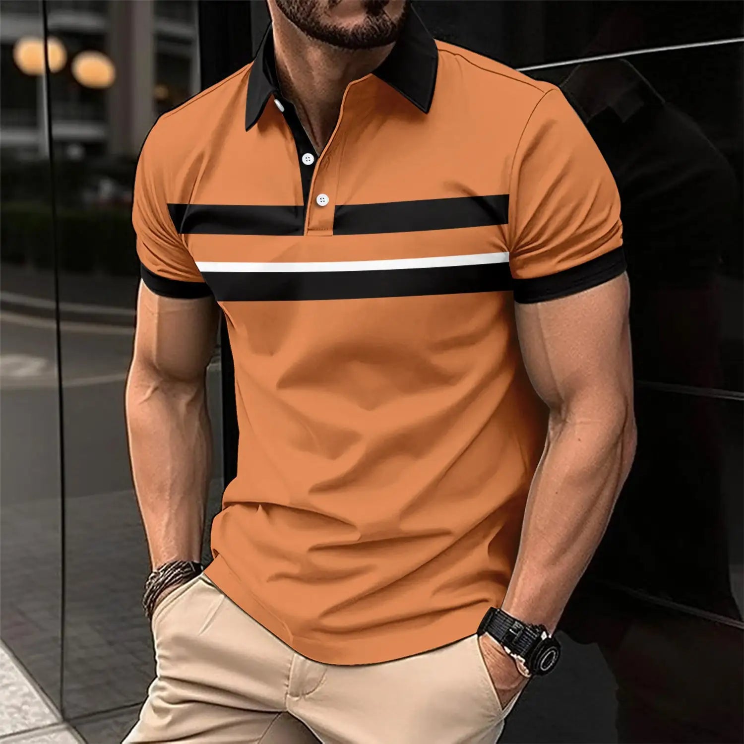 Men's Casual Collar Polo - Glide Goods LLC