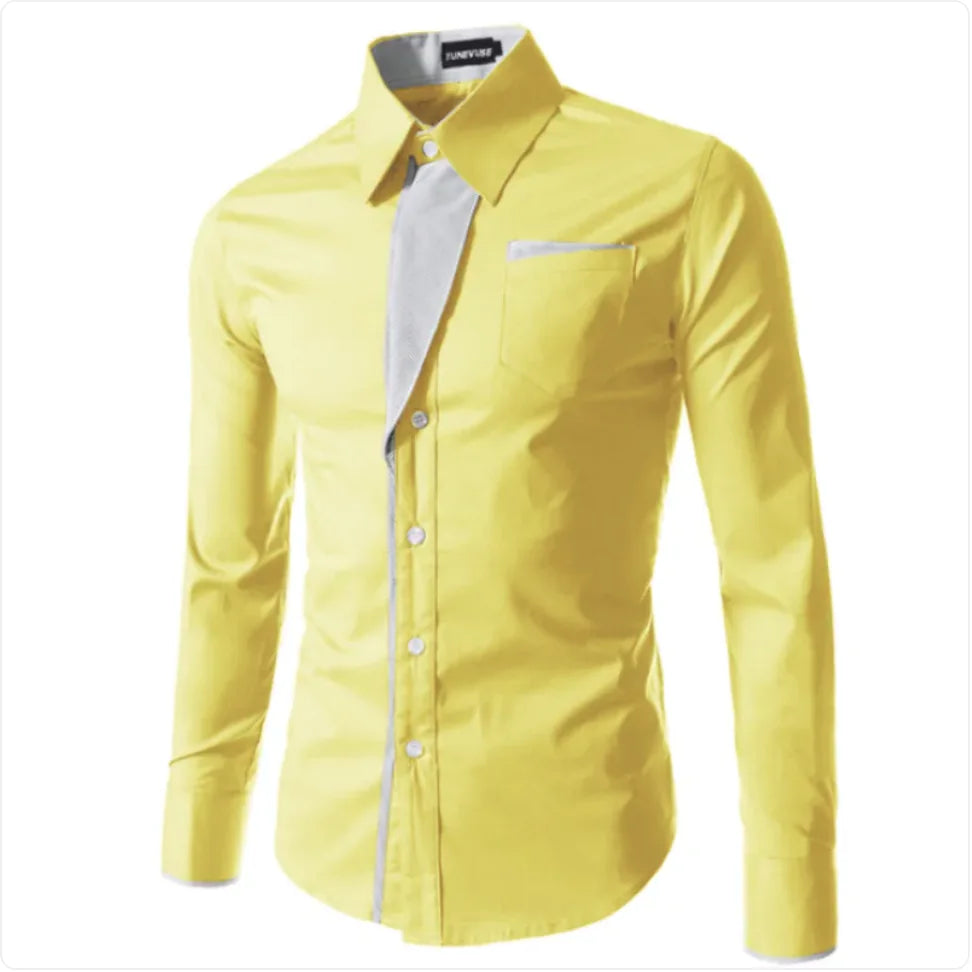 Simple Men's Long Sleeve Shirt - Glide Goods LLC