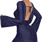 KATE – Glittering Open-Back Dress ✨ - Glide Goods LLC