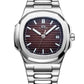 Mechanical Solid Steel Band Luminous Men's Watch with Calendar - Glide Goods LLC
