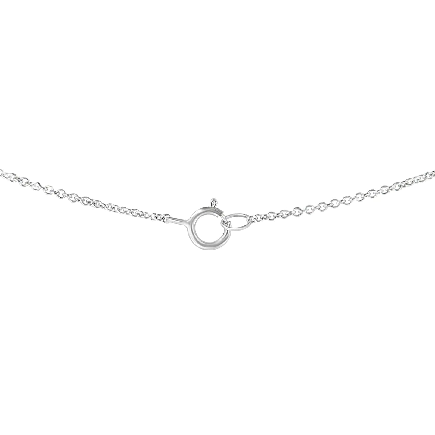 14k White Gold 1/4 Cttw Lab Grown Heart Shape Diamond Solitaire 18" Pendant Necklace (E-F Color, SI1-SI2 Clarity) - Glide Goods LLC