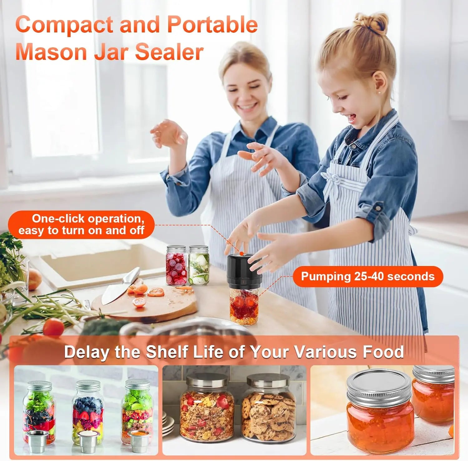 Mason Jar Vacuum Sealer - Glide Goods LLC