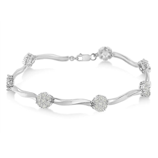 A radiant blend of elegance and timeless beauty in sterling silver and diamonds. - Glide Goods LLC