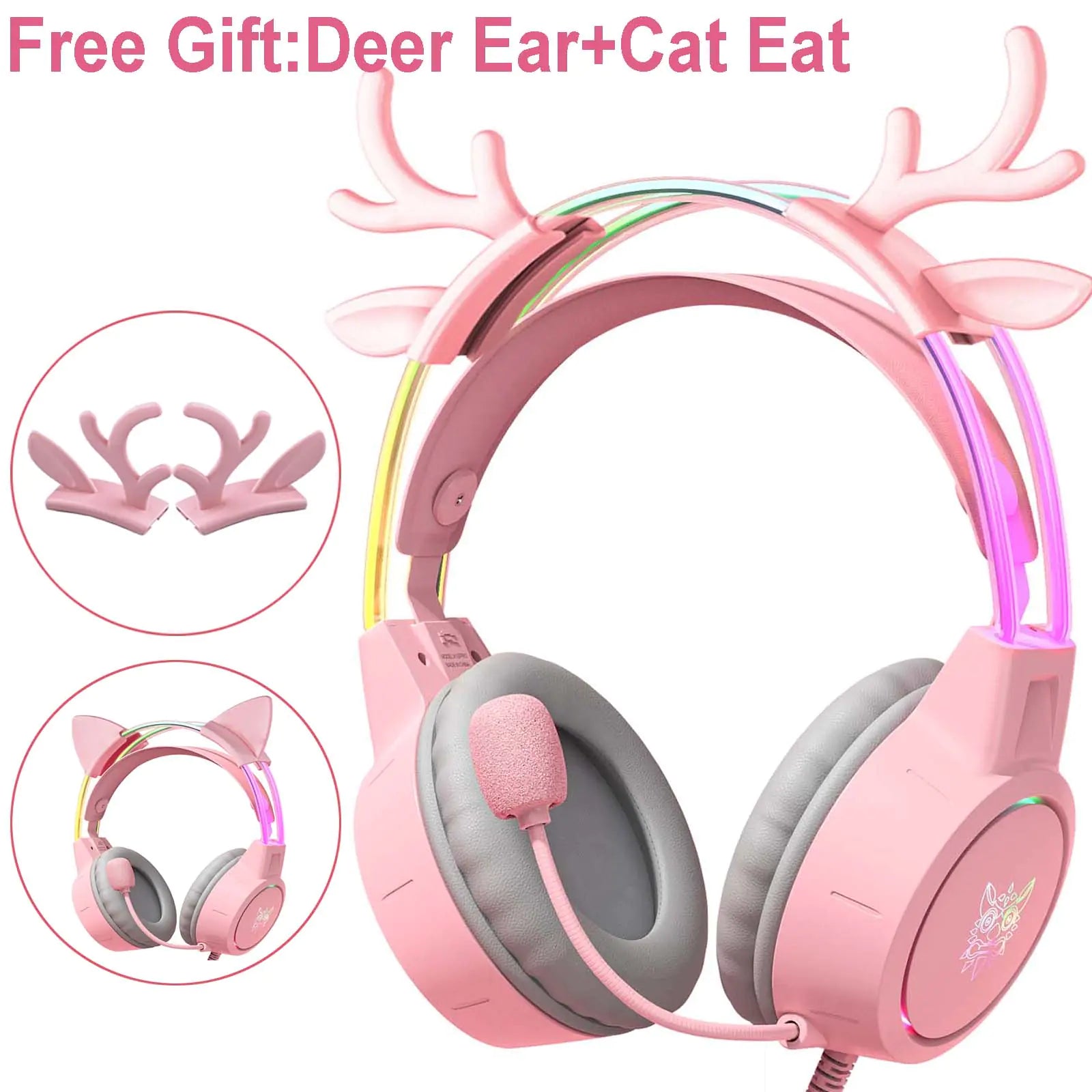 RGB Light Gamer Headset Cat Ear Gaming Headphones - Glide Goods LLC