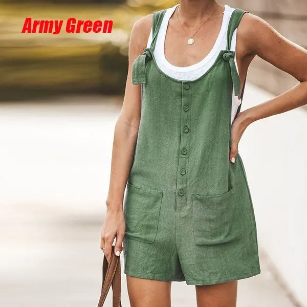 2023 Summer Women’s Casual Loose Wide Leg Jumpsuit
