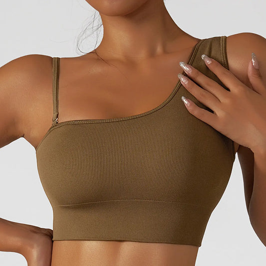 Summer Sexy Oblique Shoulder Yoga Clothes Tops - Glide Goods LLC