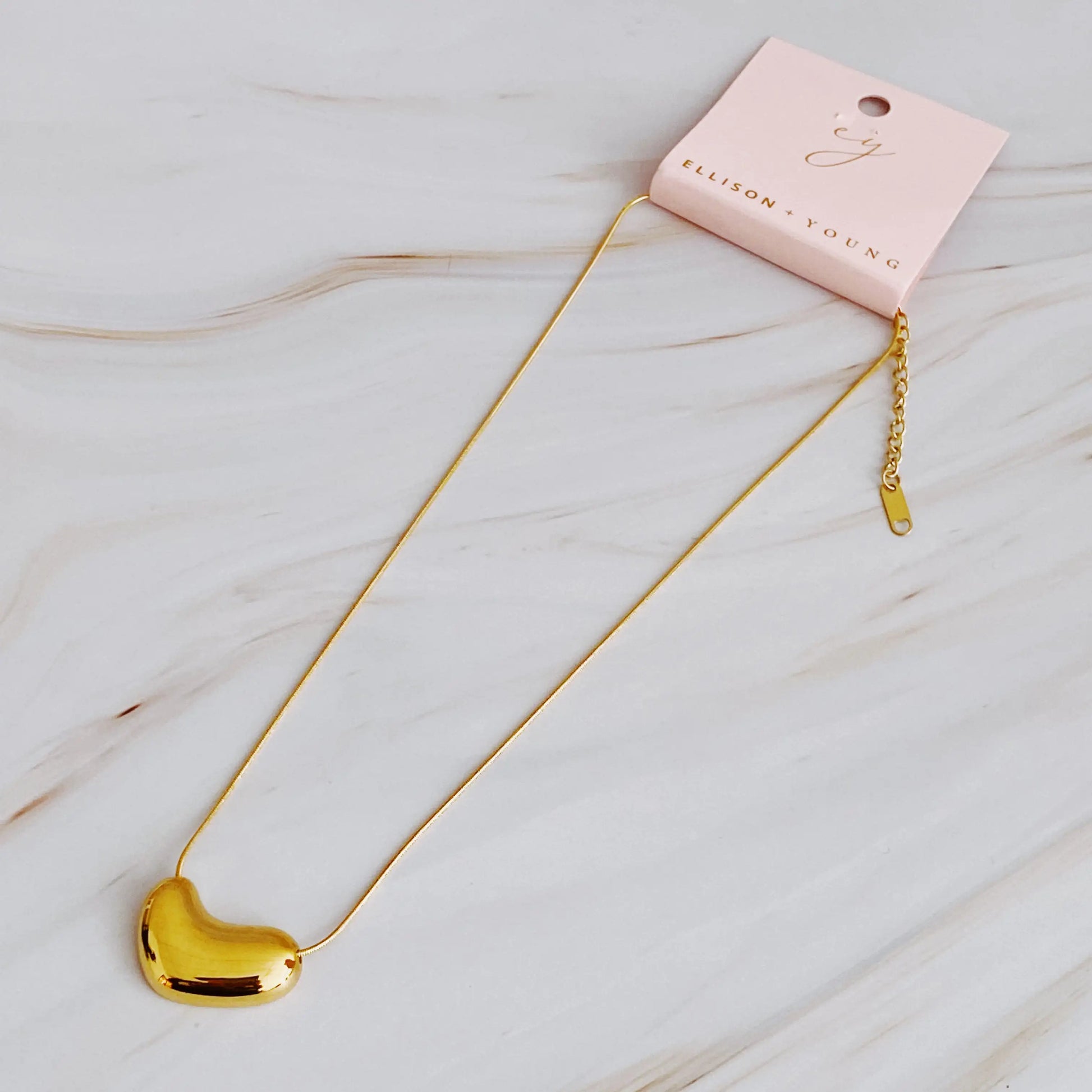 Bold Molten Heart Necklace - Glide Goods LLC