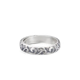 999 Sterling Silver Auspicious Cloud Solid Ring