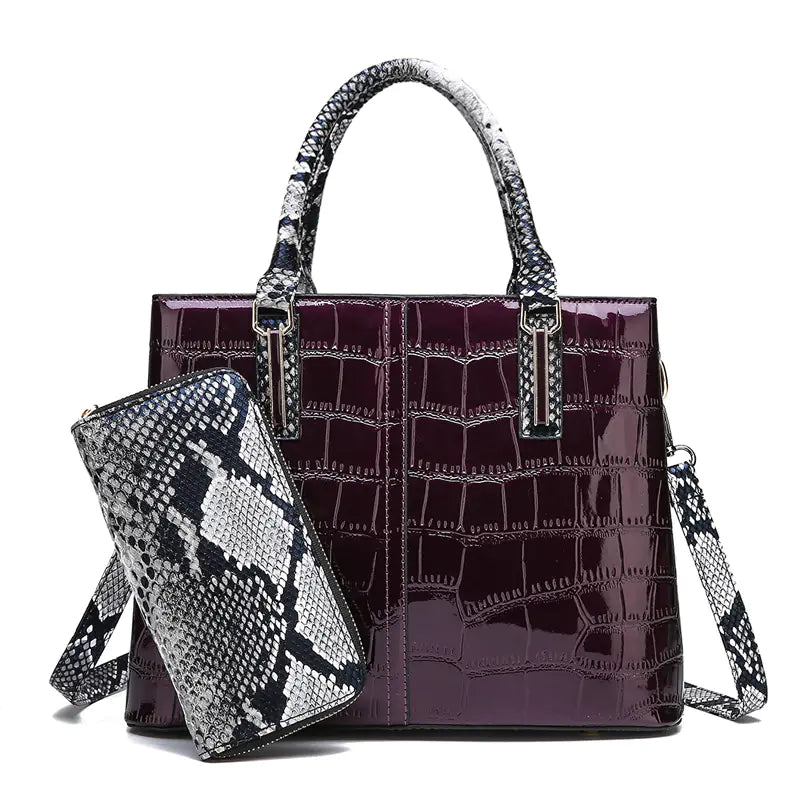 Women's Patent Leather Wallet Crossbody Handbag - Glide Goods LLC