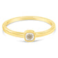 14K Yellow Gold Plated .925 Sterling Silver 1/20 Carat Diamond Square Cushion-Shaped Miracle Set Petite Fashion Promise Ring (J-K Color, I1-I2 Clarity) - Glide Goods LLC