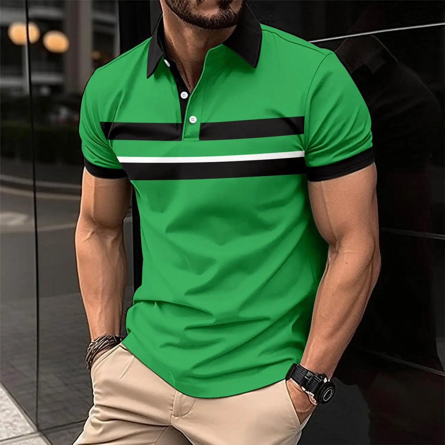 Men's Casual Collar Polo - Glide Goods LLC