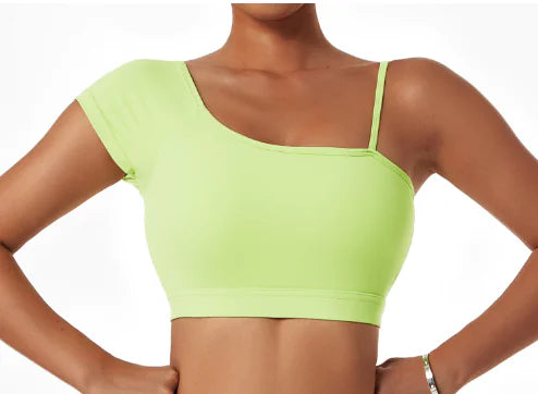 Summer Sexy Oblique Shoulder Yoga Clothes Tops - Glide Goods LLC