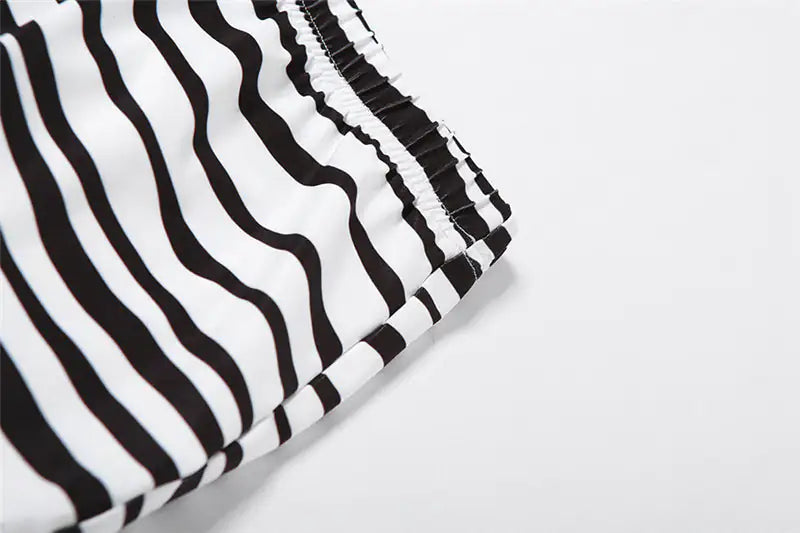 Kendra Striped Two Piece Skirt Set - Glide Goods LLC