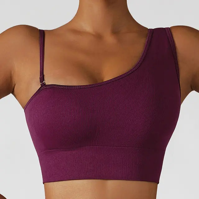 Summer Sexy Oblique Shoulder Yoga Clothes Tops - Glide Goods LLC