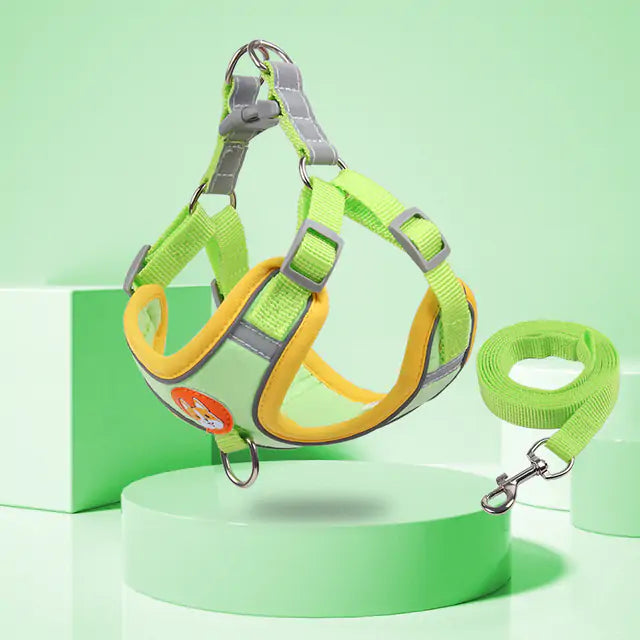 Reflective Pet Harness And Leash Set - Glide Goods LLC