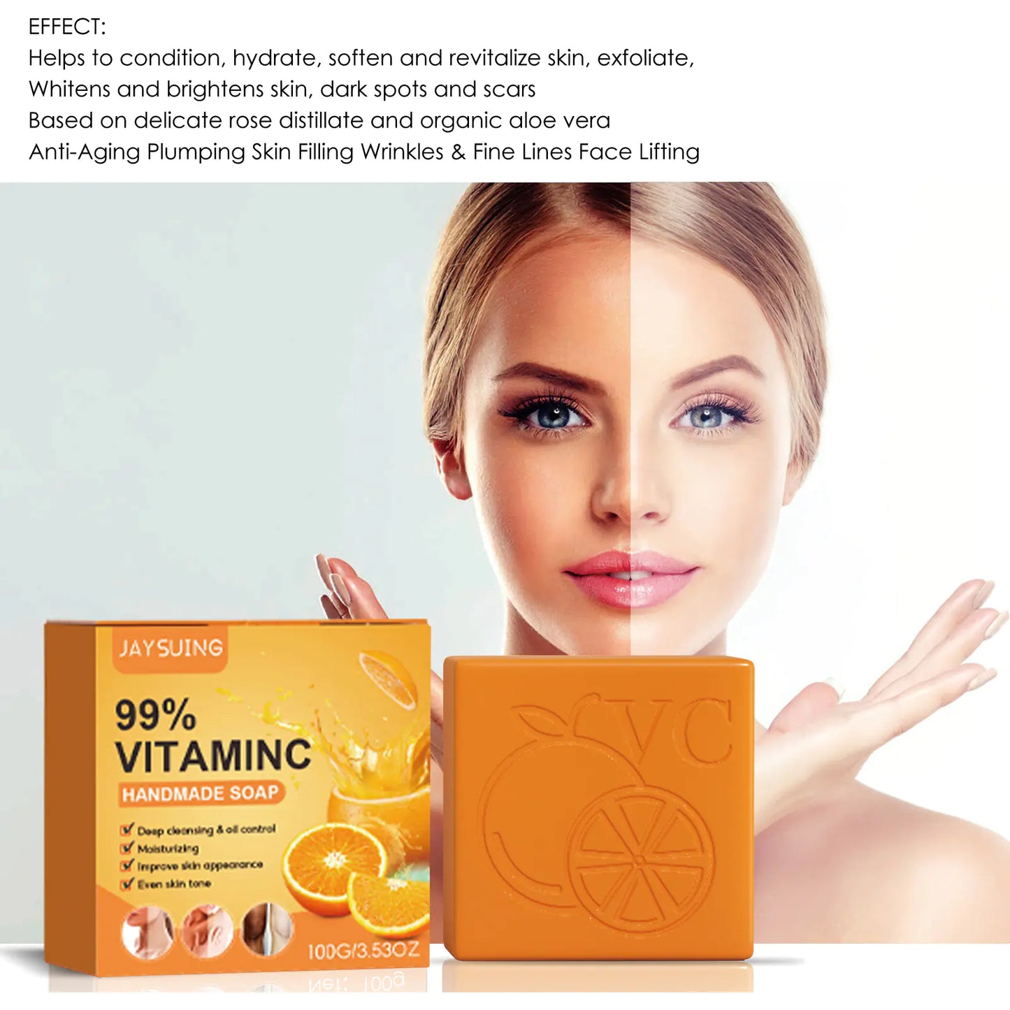 Jaysuing VC Skin Brightening Soap for Body Care