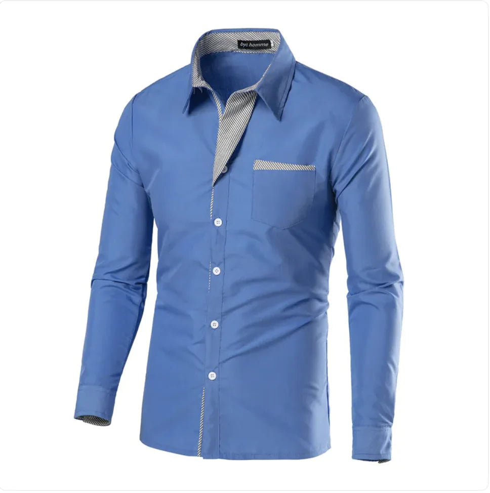 Simple Men's Long Sleeve Shirt - Glide Goods LLC