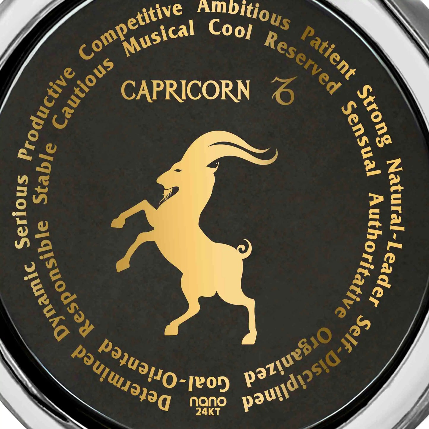 Capricorn Necklaces for Lovers of the Zodiac 24k Gold Inscribed - Glide Goods LLC