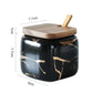 Marble Pattern Ceramic Kitchen Seasoning Tank Set - Glide Goods LLC