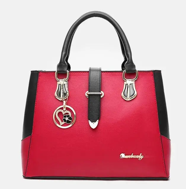 Women's Contrast Simple One Shoulder Handbag - Glide Goods LLC