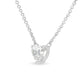 14k White Gold 1/4 Cttw Lab Grown Heart Shape Diamond Solitaire 18" Pendant Necklace (E-F Color, SI1-SI2 Clarity) - Glide Goods LLC