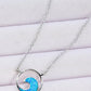Opal Wave Pendant Necklace - Glide Goods LLC