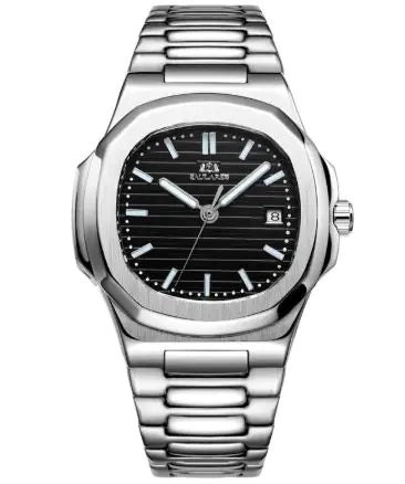 Mechanical Solid Steel Band Luminous Men's Watch with Calendar - Glide Goods LLC