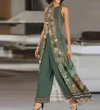 WOLFF Two-Piece Set with Floral Print Top and Pants - Glide Goods LLC