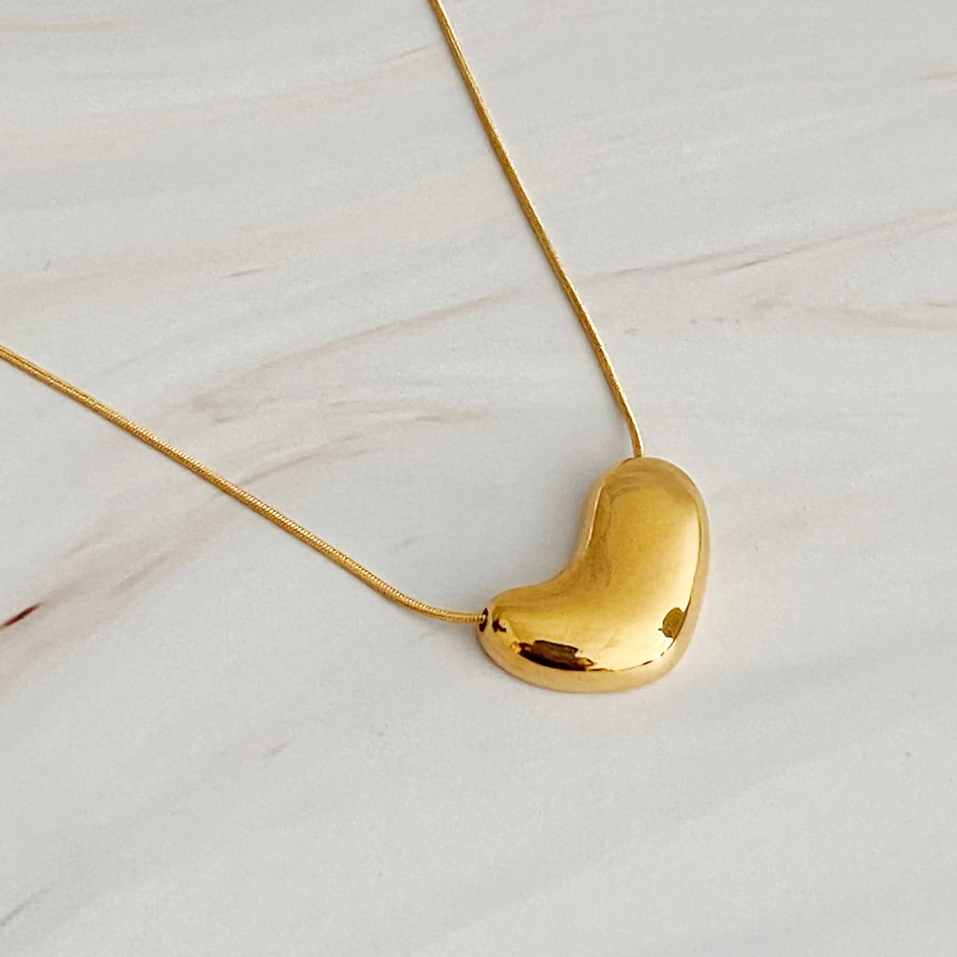 Bold Molten Heart Necklace - Glide Goods LLC