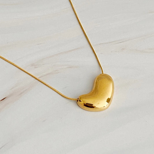 Bold Molten Heart Necklace - Glide Goods LLC