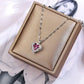 Ocean Heart Crystal Necklace - Glide Goods LLC