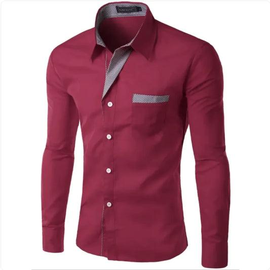 Simple Men's Long Sleeve Shirt - Glide Goods LLC
