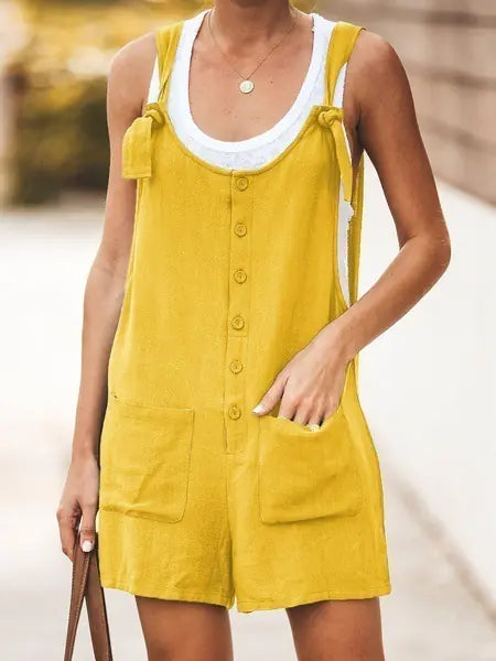 2023 Summer Women’s Casual Loose Wide Leg Jumpsuit