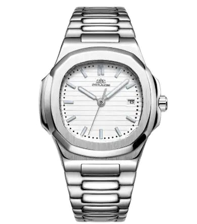 Mechanical Solid Steel Band Luminous Men's Watch with Calendar - Glide Goods LLC