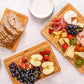 Wooden Cutting Boards for Kitchen with Juice Groove and Handles - Bamboo Chopping Boards Set of 3 - Wood Serving Trays - Glide Goods LLC