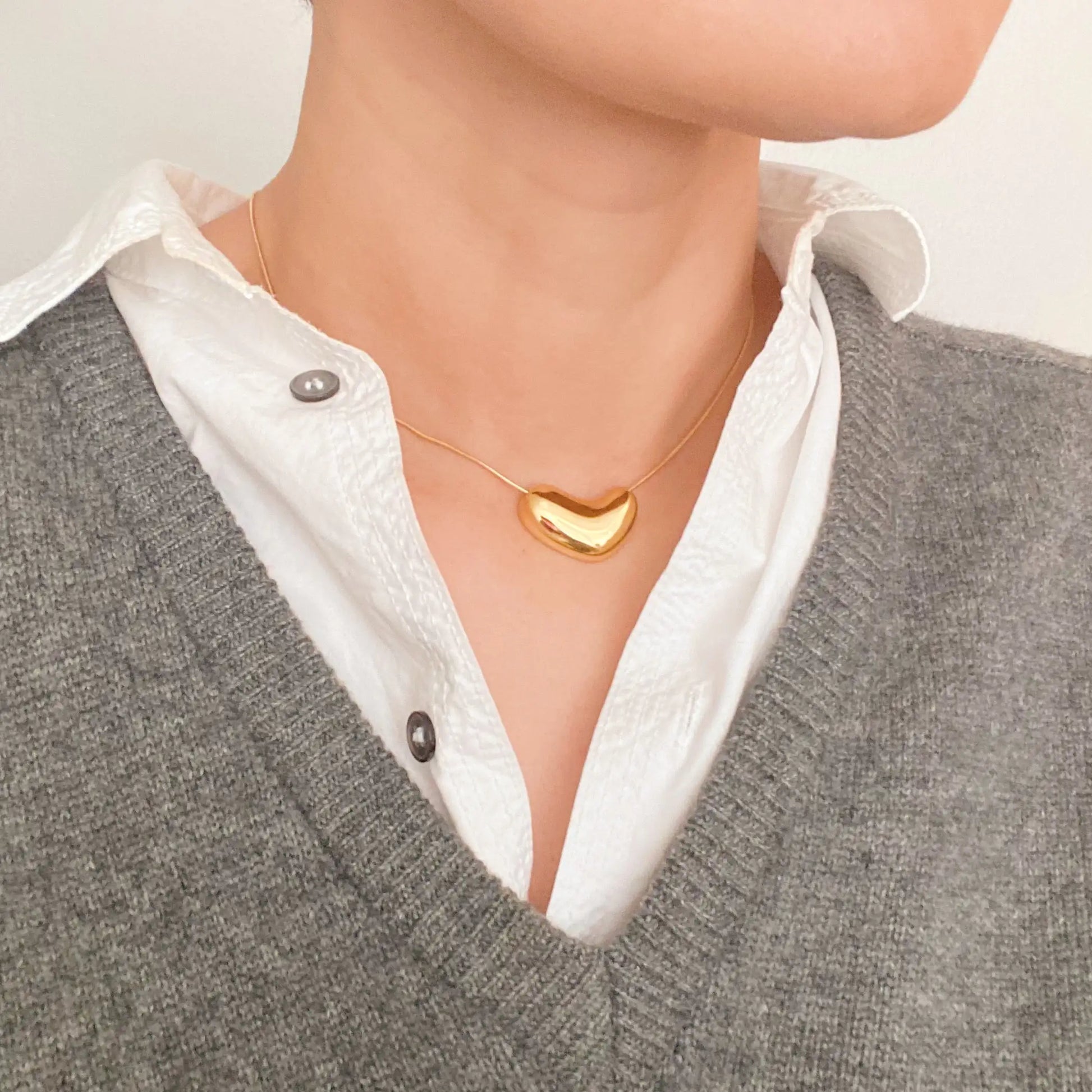 Bold Molten Heart Necklace - Glide Goods LLC